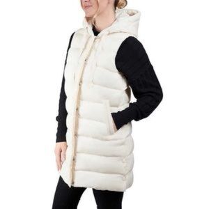 Lole- White Hooded Puffer Vest